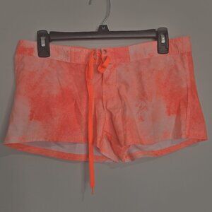 U.S. Apparel Neon Coral Tie-Dye Swim Shorts – Size S